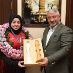 Şampiyon sporcudan Başkan Aşgın’a Ziyaret