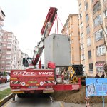 Fatih Caddesinde de çöp konteynırları yer altına alınıyor