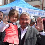 Başkan Aşgın çocuklarla bayramı kutladı