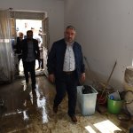 Başkan afet mağdurlarını ziyaret etti