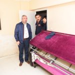 Başkan afet mağdurlarını ziyaret etti