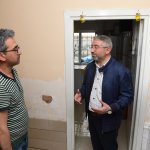 Başkan afet mağdurlarını ziyaret etti