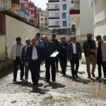 Başkan afet mağdurlarını ziyaret etti