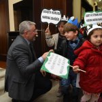 Miniklerden Başkan Aşgın’a ziyaret