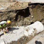 Milönü Caddesine bin metre altyapı çalışması