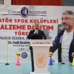 Belediyemizden amatör kulüplere malzeme yardımı