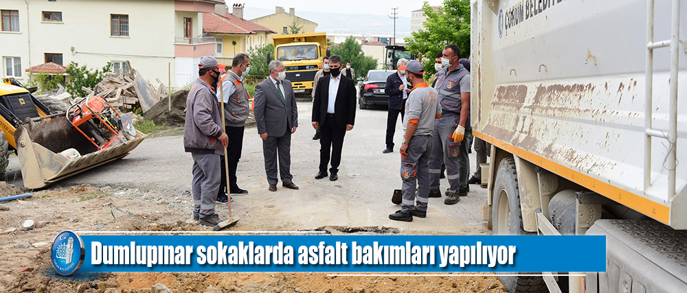Dumlupınar sokaklarda asfalt bakımları yapılıyor