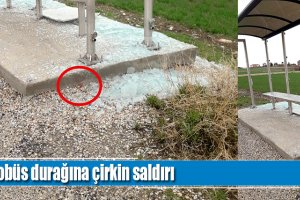Otobüs durağına çirkin saldırı