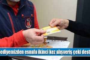 Belediyemizden esnafa ikinci kez alışveriş çeki desteği
