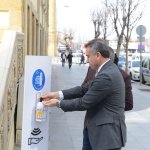 Belediyemiz şehrin farklı noktalarına el dezenfektanı yerleştirdi