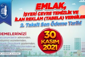 EMLAK VERGİSİNDE SON GÜN 30 KASIM