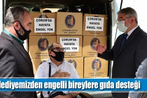 Belediyemizden engelli bireylere gıda desteği