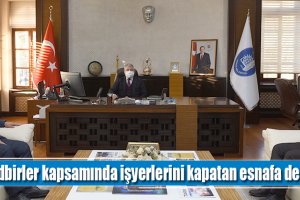 Belediyemizden esnafa destek