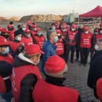 Başkan Aşgın, eylem yapan işçileri ziyaret etti