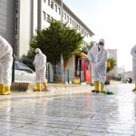 Bahabey ve Fatih Caddeleri önce yıkandı sonra dezenfekte edildi