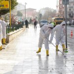 Bahabey ve Fatih Caddeleri önce yıkandı sonra dezenfekte edildi