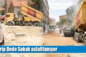 Garip Dede Sokak asfaltlanıyor