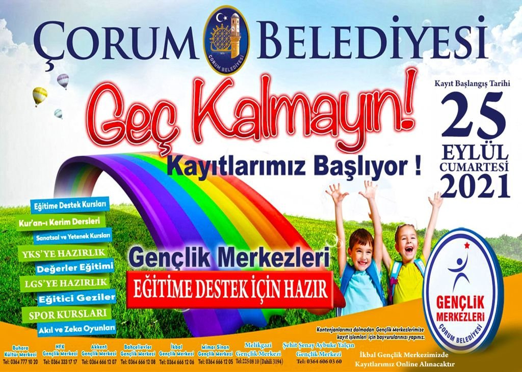 Gençlik Merkezlerine kayıtlar başlıyor