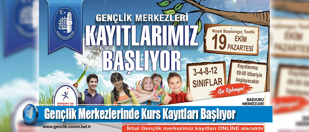 Gençlik Merkezlerinde Kurs Kayıtları Başlıyor
