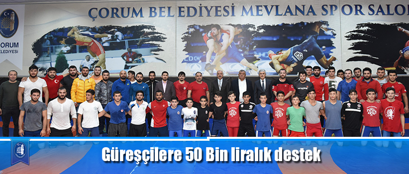 Güreşçilere 50 Bin liralık destek