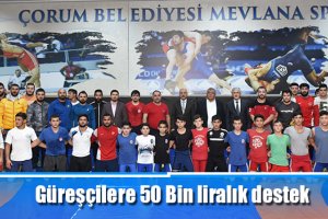 Güreşçilere 50 Bin liralık destek