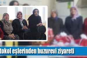 Protokol eşlerinden huzurevi ziyareti