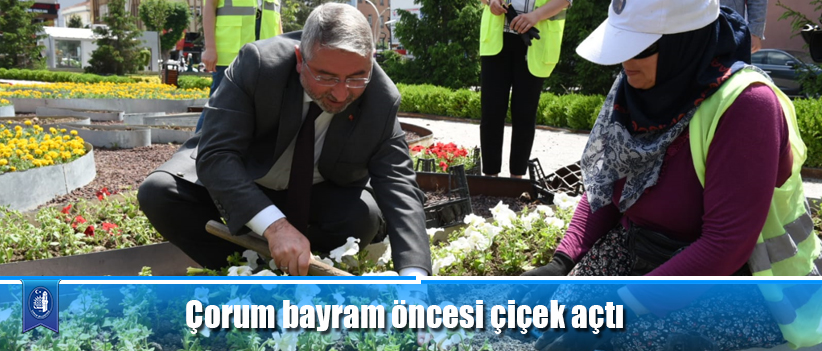 Çorum bayram öncesi çiçek açtı