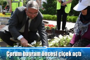 Çorum bayram öncesi çiçek açtı