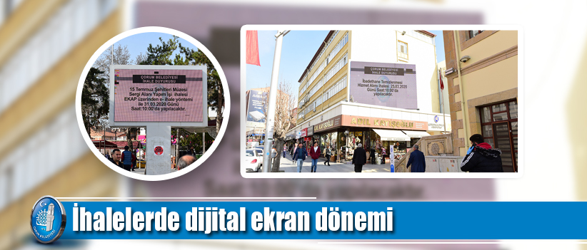 İhalelerde dijital ekran dönemi