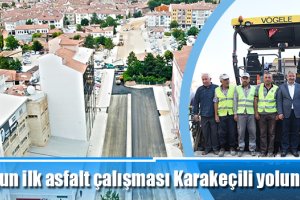 Sezonun ilk asfalt çalışması Karakeçili yolunda başladı