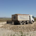 Mezbaha'nın etrafında dolgu çalışması devam ediyor