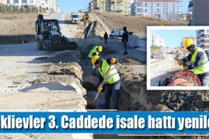 İpeklievler 3. Caddede isale hattı yenileniyor