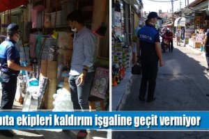 Zabıta ekipleri kaldırım işgaline geçit vermiyor