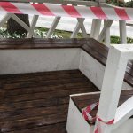 Kameriye ve banklar onarılıyor