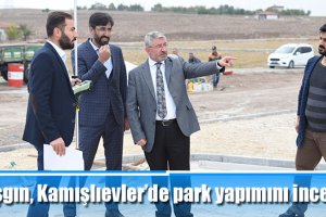 Aşgın, Kamışlıevler’de park yapımını inceledi