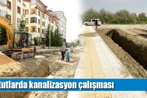 Üçtutlarda kanalizasyon çalışması