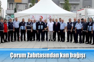 Çorum Zabıtasından kan bağışı