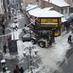 Şehir içerisinde toplanan karlar Çomar Barajı’na taşınıyor