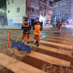 Belediyemiz ekipleri kar yağışına karşı sahadaydı