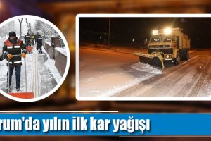 Çorum'da yılın ilk kar yağışı