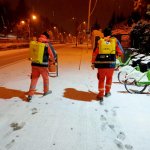 40 araç ve 200 personelle karla mücadele