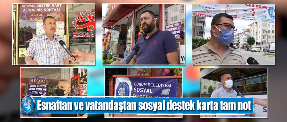 Esnaftan ve vatandaştan sosyal destek karta tam not