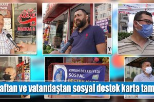 Esnaftan ve vatandaştan sosyal destek karta tam not