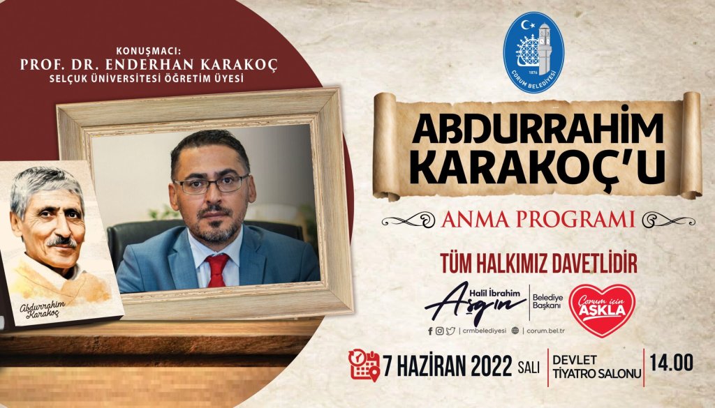 Belediyemiz Abdurrahim Karakoç’u anacak