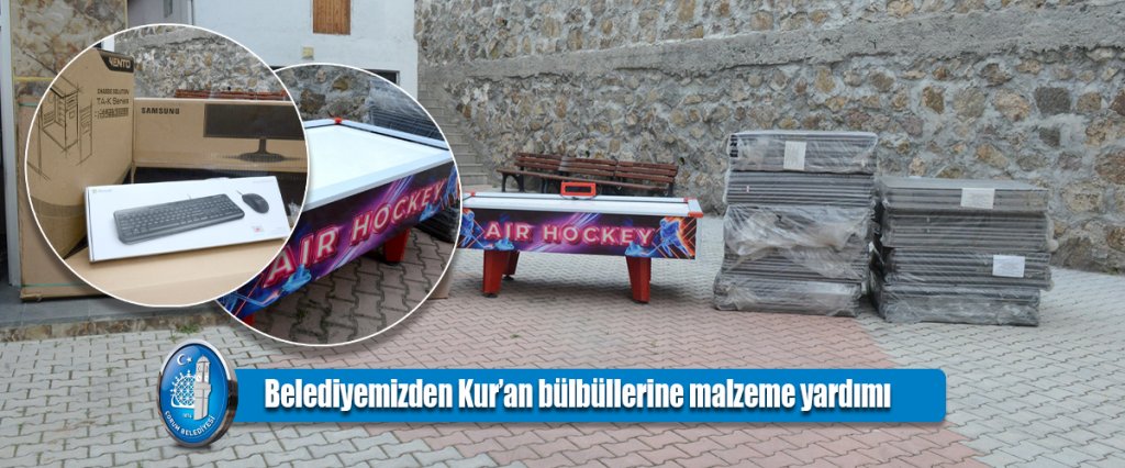 Belediyemizden Kur’an bülbüllerine malzeme yardımı