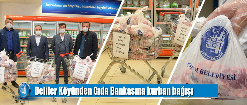 Deliler Köyünden Gıda Bankasına kurban bağışı