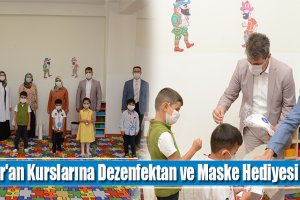 Belediyemizden Kur'an Kurslarına Dezenfektan ve Maske Hediyesi