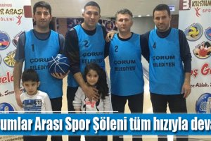 Kurumlar Arası Spor Şöleni tüm hızıyla devam ediyor
