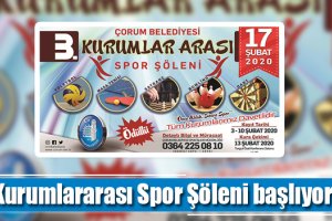 3. Kurumlararası Spor Şöleni başlıyor