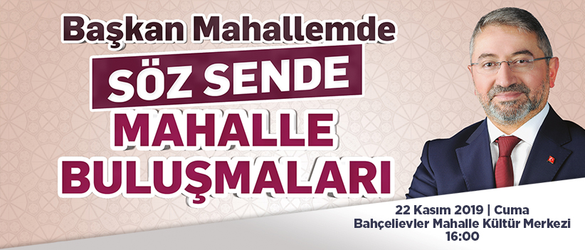 Başkan, Bahçelievler sakinleriyle buluşacak